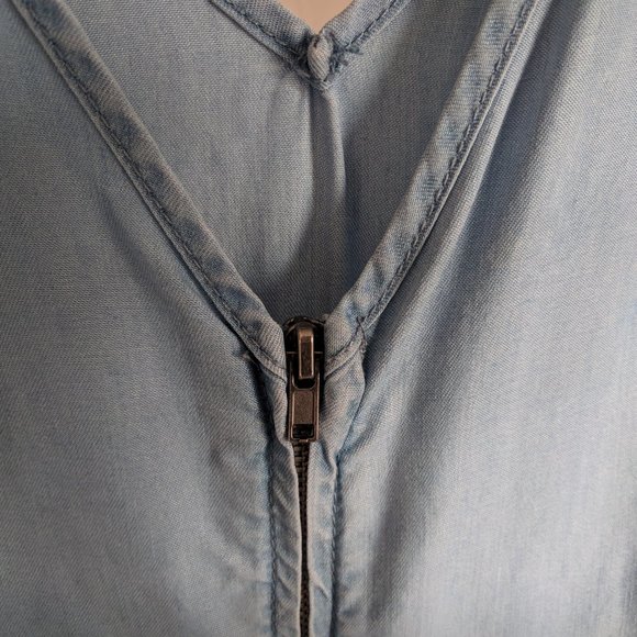 Dex Light Blue Flattering Tencel Pockets Dress XS - Picture 6 of 8